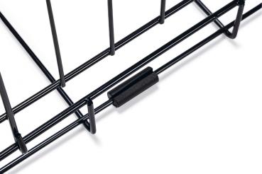 Preview: Gitterbox schwarz- mit/ohne Trennwand - Größe L